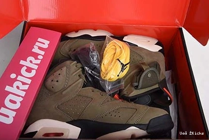 OLIVE HighQuality MEDIUM 6 AIR CN1084- TRAVIS JORDAN 681 SCOTT 4740 - 0821